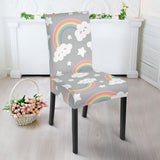 Cute Rainbow Clound Star Pattern Dining Chair Slipcover