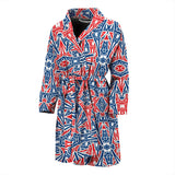 Eiffel Tower Pattern Print Design 02 Men's Bathrobe