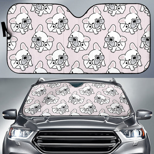 Cute French Bulldog Pattern Car Sun Shade