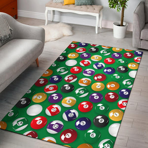 Billiard Ball Pattern Print Design 02 Area Rug