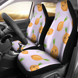 Cute Onions Smiling Faces Purple Background Universal Fit Car Seat Covers