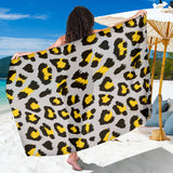 Gray Leopard Print Pattern Sarong