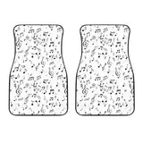Music Notes Pattern Print Design 04 Front Car Mats