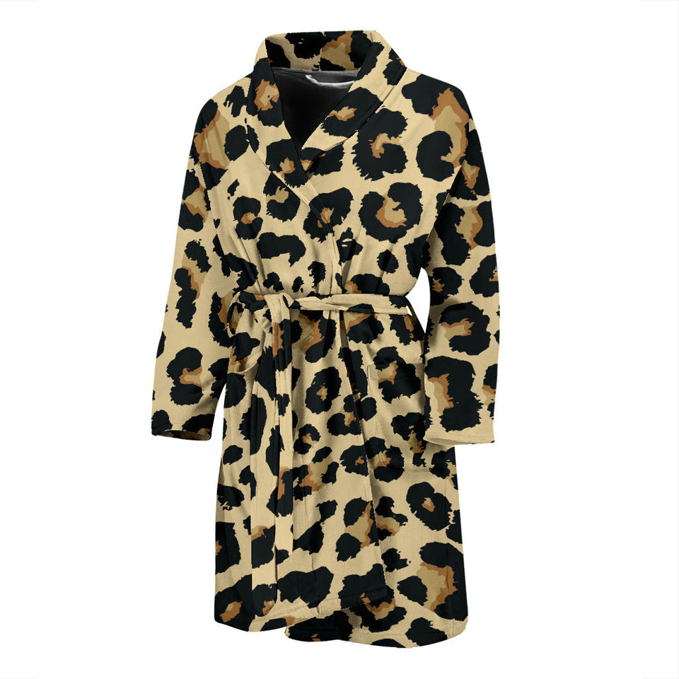 Leopard Print Design Pattern Men'S Bathrobe