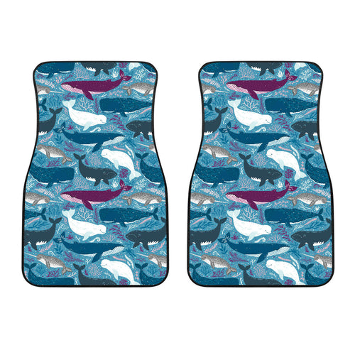 Whale Design Pattern Front Car Mats