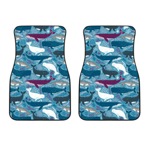 Whale Design Pattern Front Car Mats