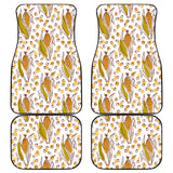 Corn Pattern Print Design 02 Front and Back Car Mats