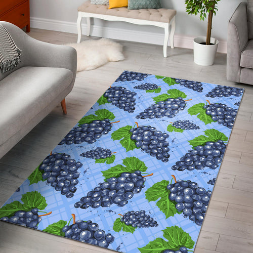 Watercolor Grape Pattern Area Rug