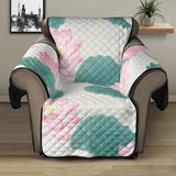 Pink lotus waterlily leaves pattern Recliner Cover Protector