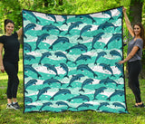 Dolphin Sea Pattern Premium Quilt