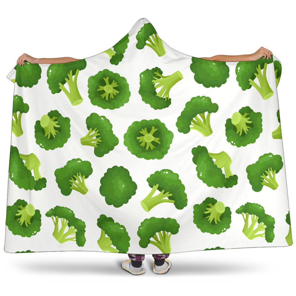 Cute Broccoli Pattern Hooded Blanket