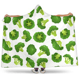 Cute Broccoli Pattern Hooded Blanket
