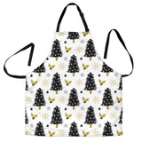 Christmas Tree Holly Snow Star Pattern Adjustable Apron
