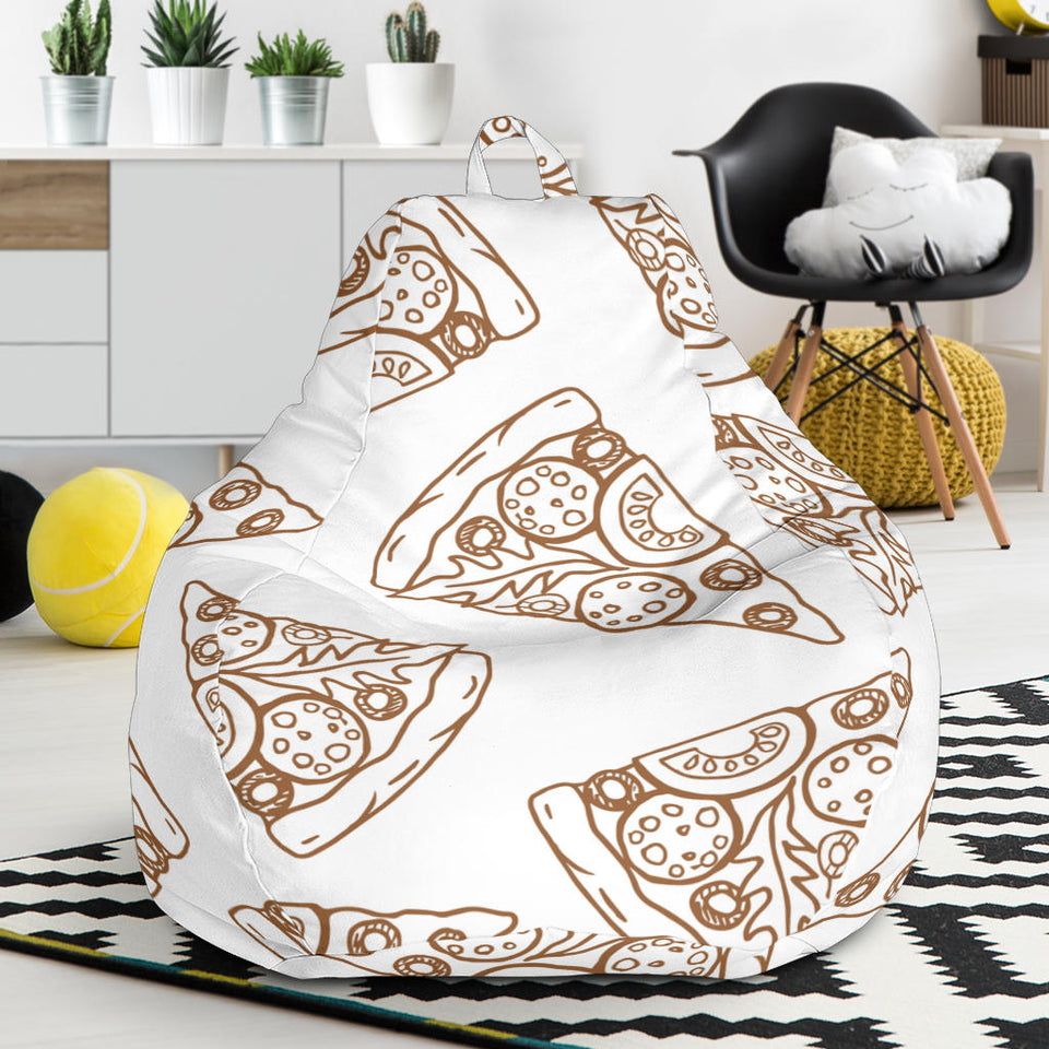 Hand Drawn Pizza Pattern Bean Bag Cover