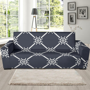 Nautical Steering Wheel Rope Pattern Sofa Slipcover