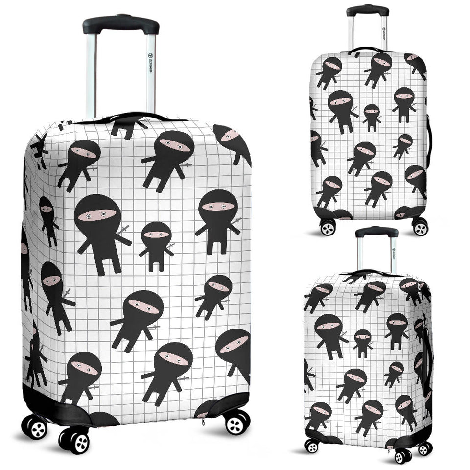 Ninja Pattern Plaid Background Luggage Covers