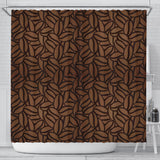 Coffee Bean Pattern Shower Curtain Fulfilled In US