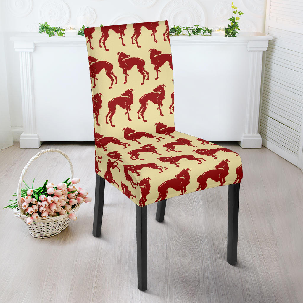 Greyhound Pattern Print Design 04 Dining Chair Slipcover