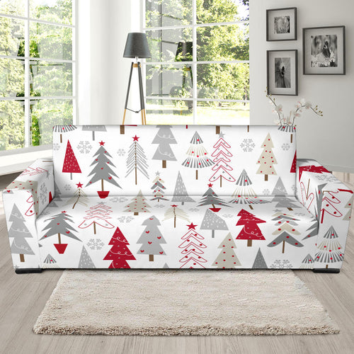 Cute Christmas Tree Pattern Sofa Slipcover