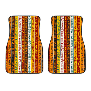 Egypt Hieroglyphics Pattern Print Design 01 Front Car Mats