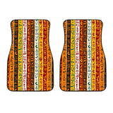 Egypt Hieroglyphics Pattern Print Design 01 Front Car Mats