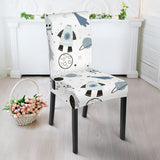 Hand Drawn Space Elements Space Rocket Star Planet Space Probe Dining Chair Slipcover