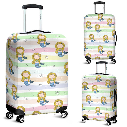 Cute Hand Drawn Mermaid Luggage Covers