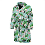 Pelican Pattern Print Design 01 Men's Bathrobe
