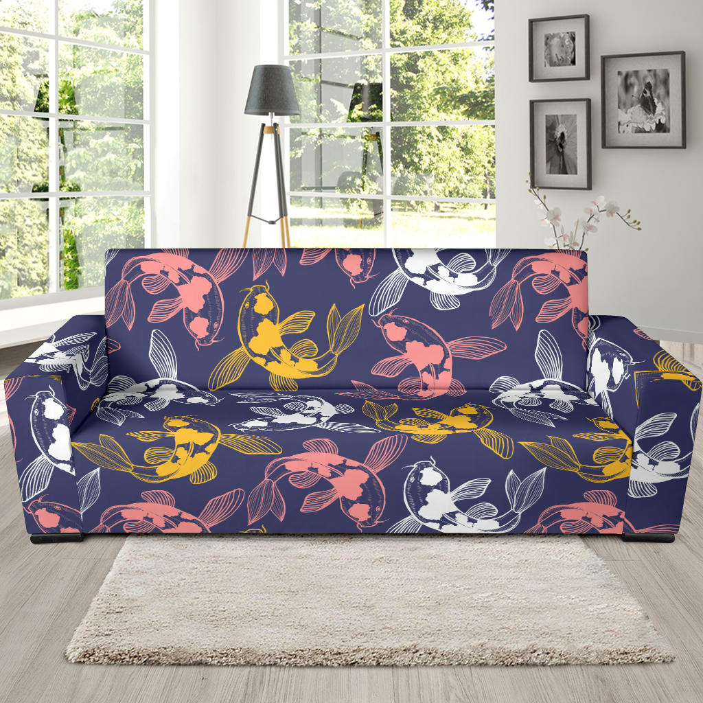 Koi Fish Carp Fish Pattern Sofa Slipcover