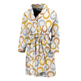 Horseshoes Pattern Print Design 03 Men's Bathrobe
