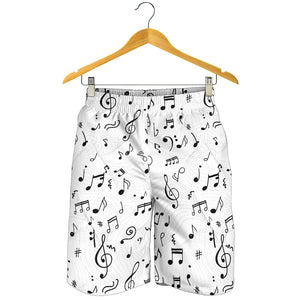 Music Notes Pattern Print Design 04 Men Shorts
