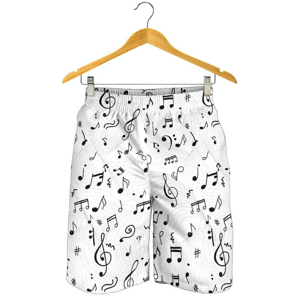 Music Notes Pattern Print Design 04 Men Shorts