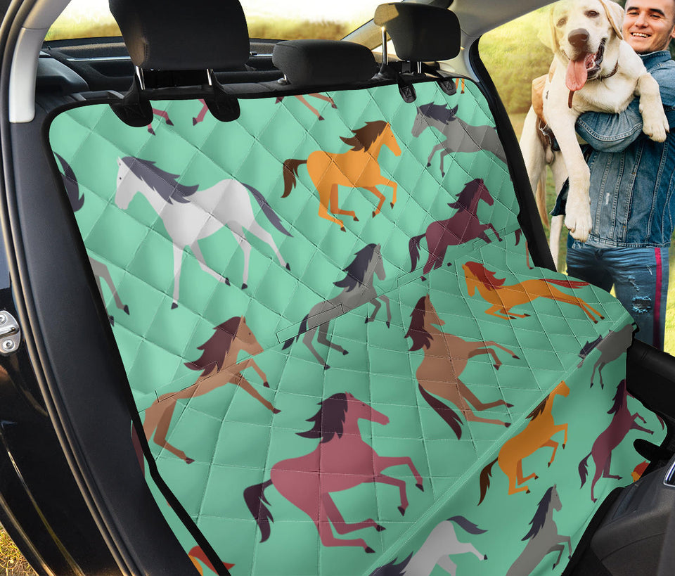 Colorful Horses Pattern Dog Car Seat Covers