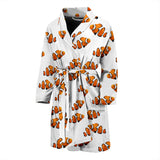 Clown Fish Pattern Print Design 03 Men's Bathrobe