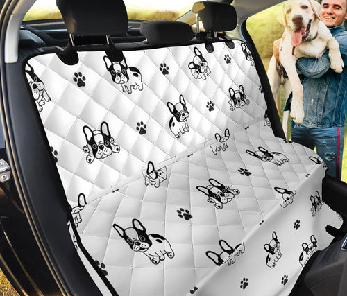 Cute French Bulldog Paw Pattern Dog Car Seat Covers