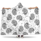 Hand Drawn French Fries Pattern Hooded Blanket