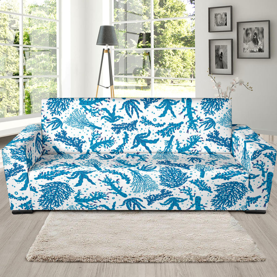Coral Reef Pattern Print Design 01 Sofa Slipcover