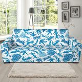 Coral Reef Pattern Print Design 01 Sofa Slipcover