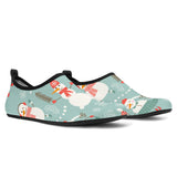 Cute Snowman Pattern Aqua Shoes