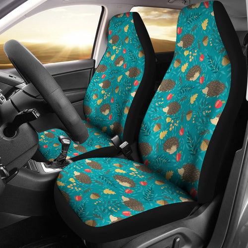Hedgehog Pattern Print Design 01 Universal Fit Car Seat Covers