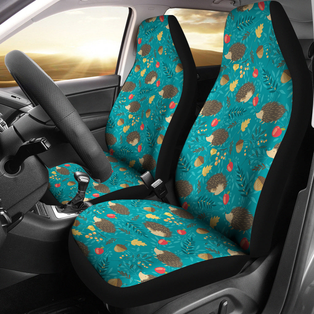 Hedgehog Pattern Print Design 01 Universal Fit Car Seat Covers