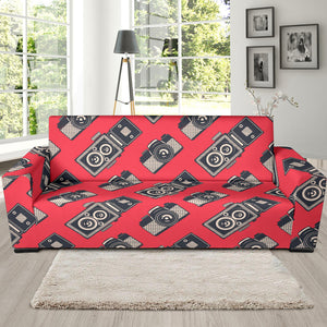 Camera Pattern Print Design 05 Sofa Slipcover