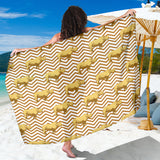 Rhino Yellow Theme Pattern Sarong
