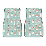 Cute Snowman Pattern Front Car Mats
