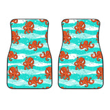 Octopuses Sea Wave Background Front Car Mats