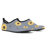 Cute Hamster Sunflower Pattern Background Aqua Shoes