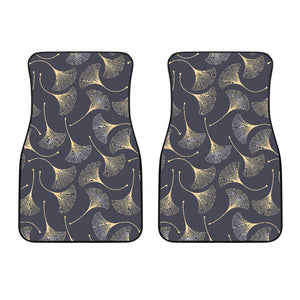 Gold Ginkgo Leaves Front Car Mats