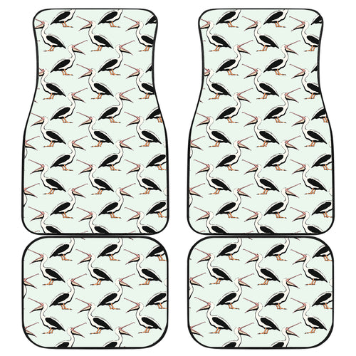 Pelican Pattern Print Design 02 Front and Back Car Mats