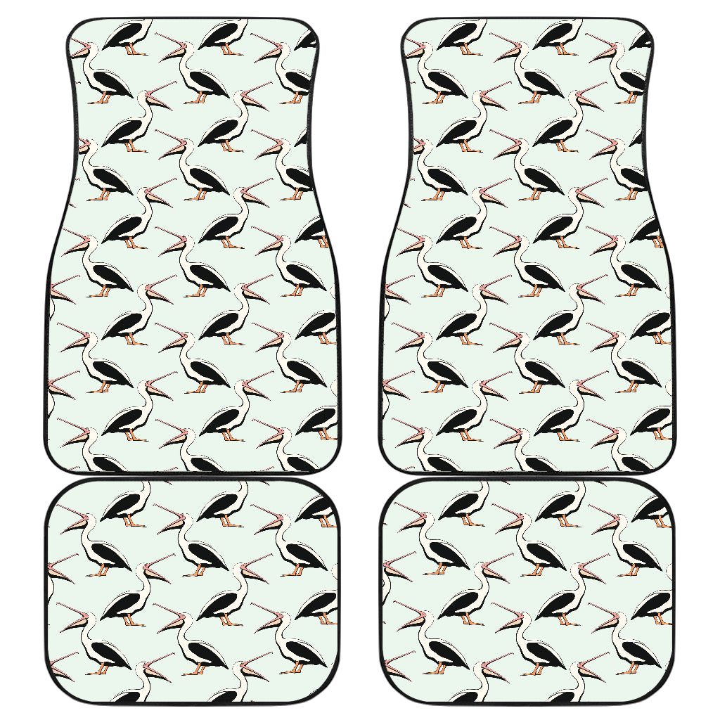Pelican Pattern Print Design 02 Front and Back Car Mats