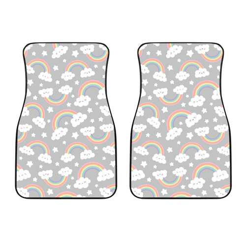 Cute Rainbow Clound Star Pattern Front Car Mats